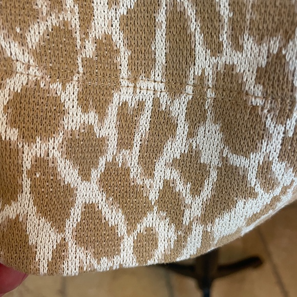 New with Tag Loft Tan & White Animal Print High Neck Lightweight Sweater - Picture 9 of 13